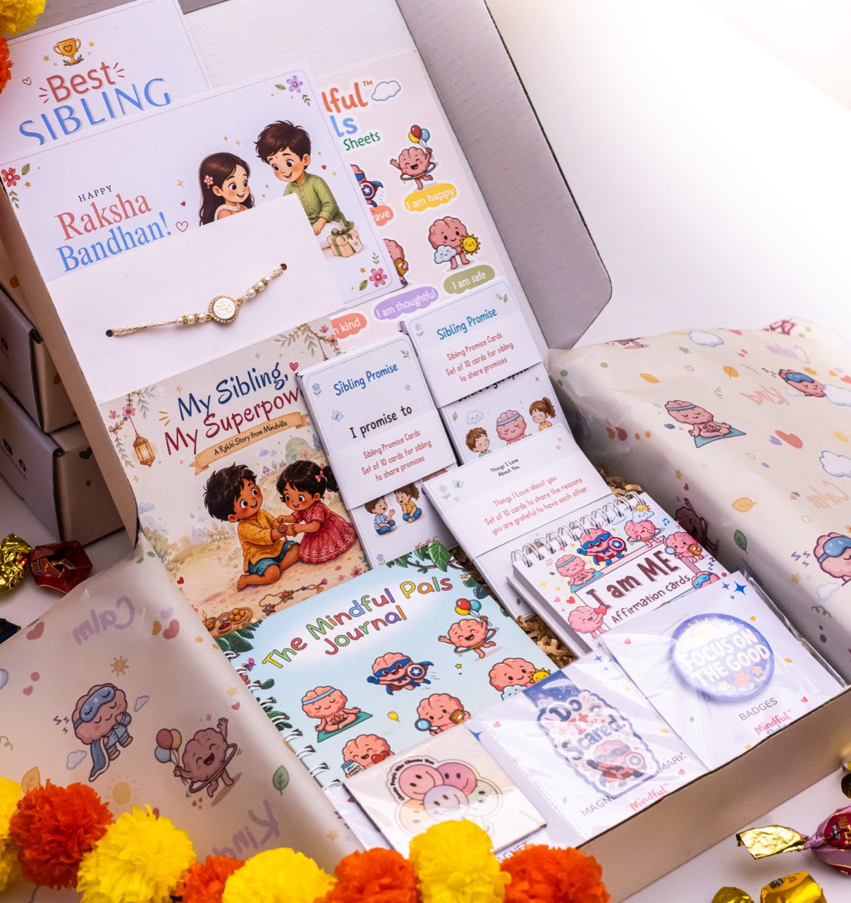 Mindfulpals Rakhi Gift Set Hamper — A Meaningful Sibling Gift