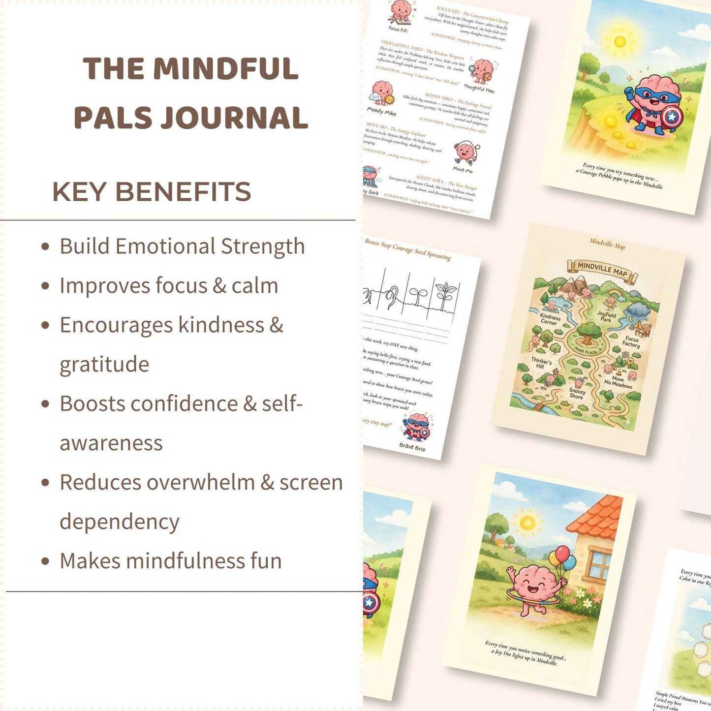 The Mindful Pals Journal - A Playful Mindfulness Journal for Calm, Confident Kids