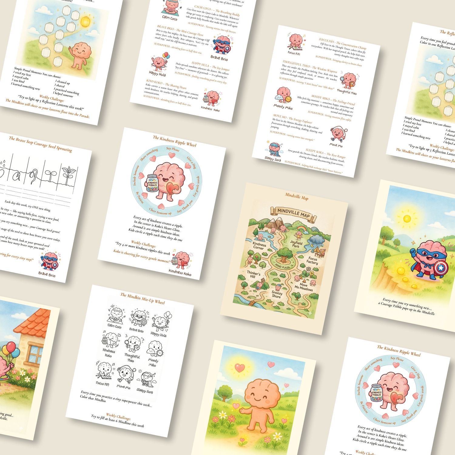 Mindful Pals Journal focus and self-expression exercise page for kids