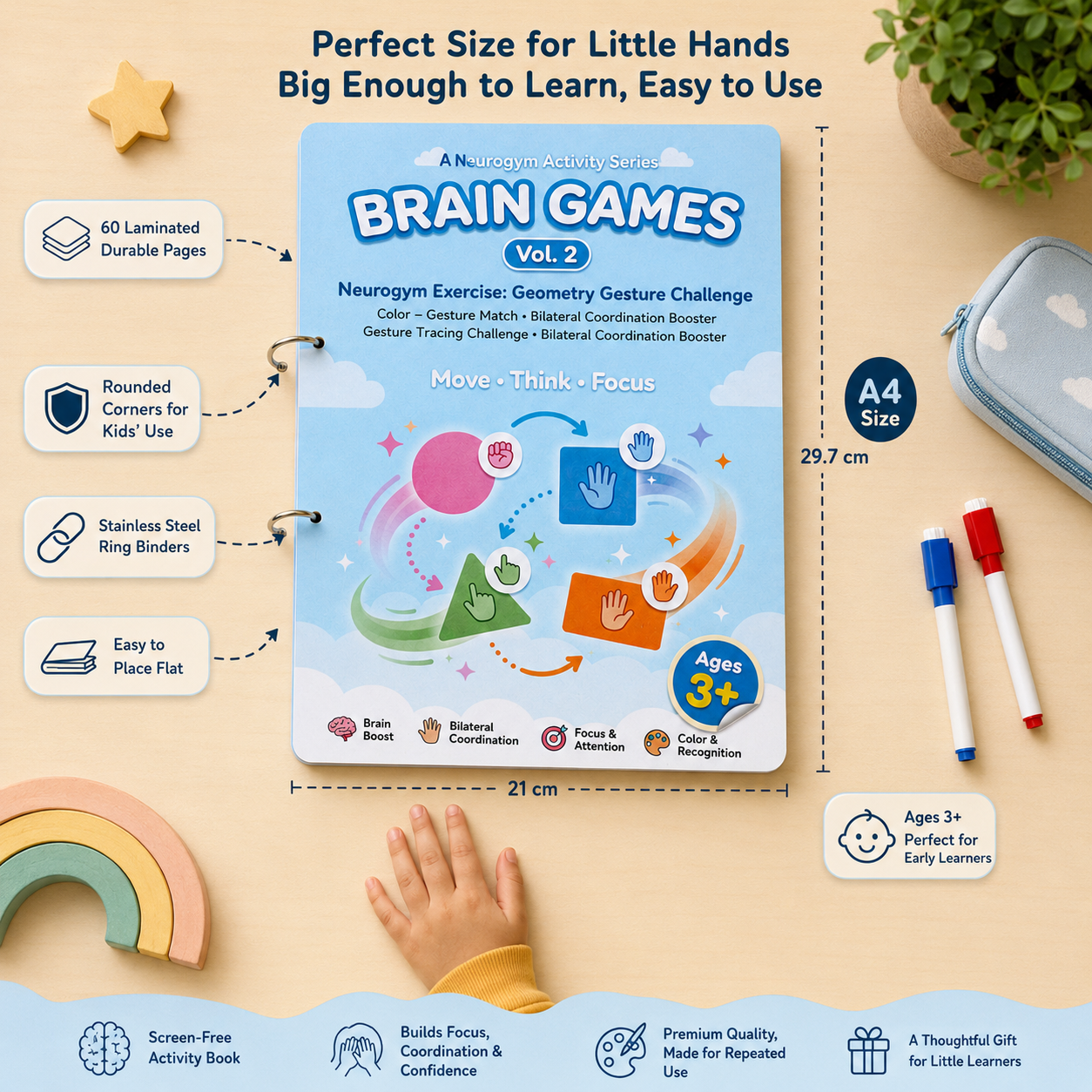 Mindfulpals Brain Games Volume 2 — Neurogym Activity Series for Kids