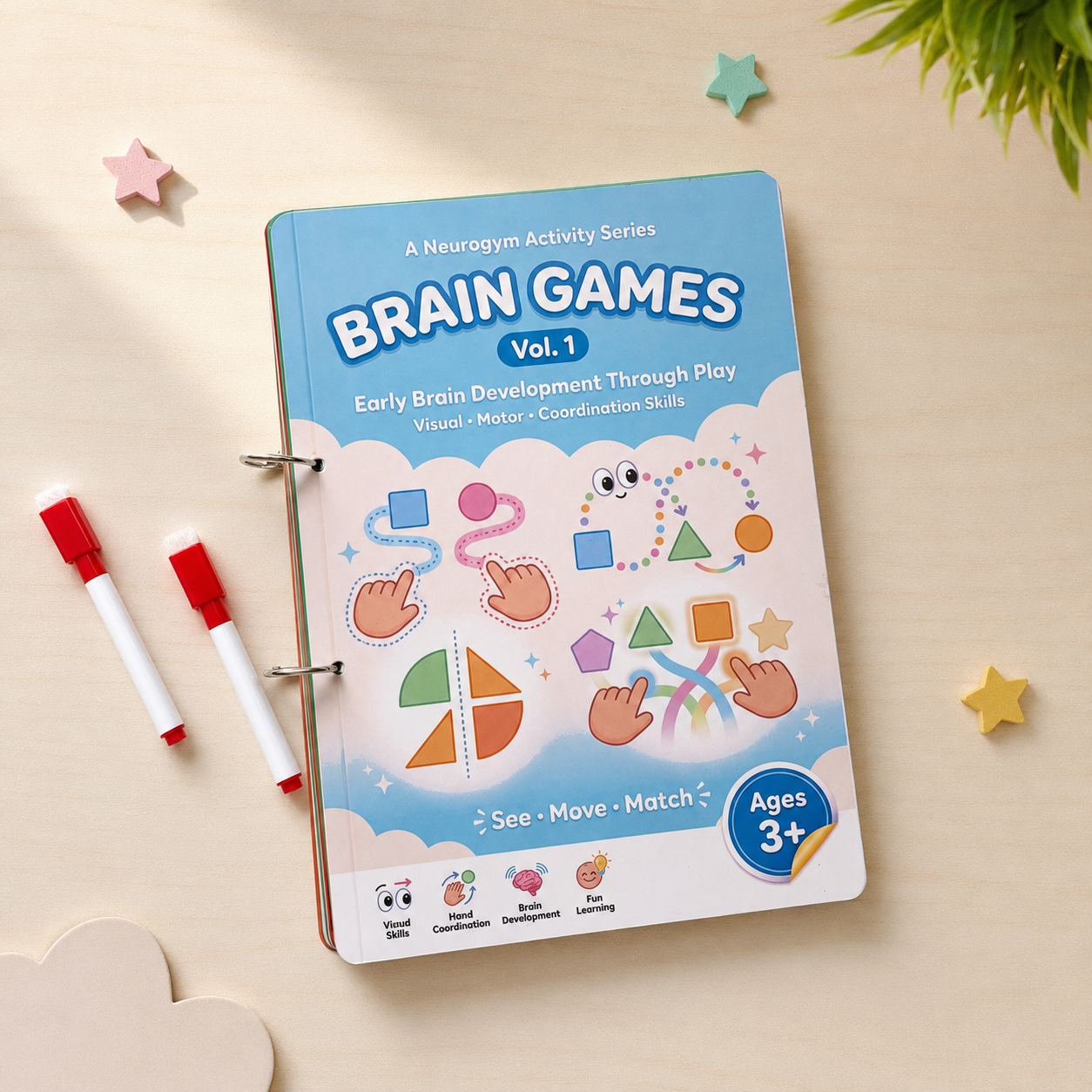 Mindfulpals Brain Games Volume 1 — Neurogym Activity Series for Kids