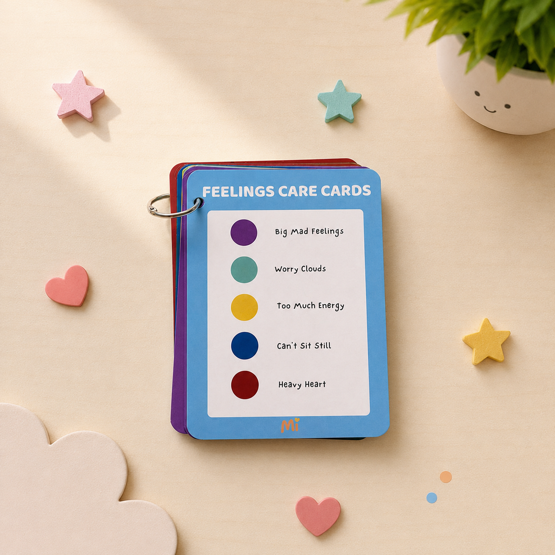 Mindfulpals Feelings Care Cards — 25 emotion learning cards for children