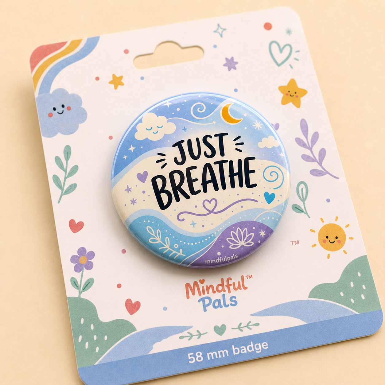 Mindfulpals Badges - 58 mm Quote Badges for Kids