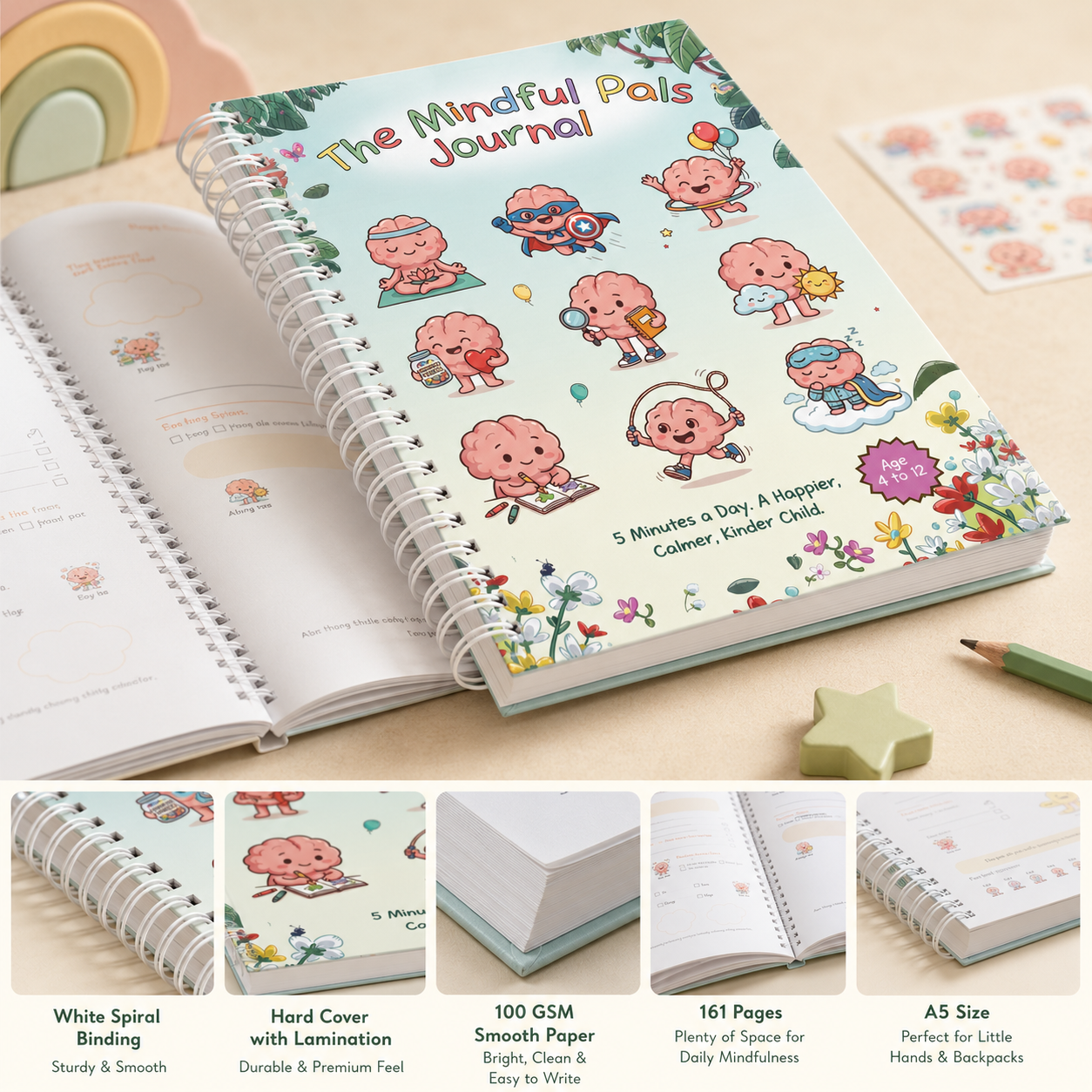 The Mindful Pals Journal - A Playful Mindfulness Journal for Calm, Confident Kids