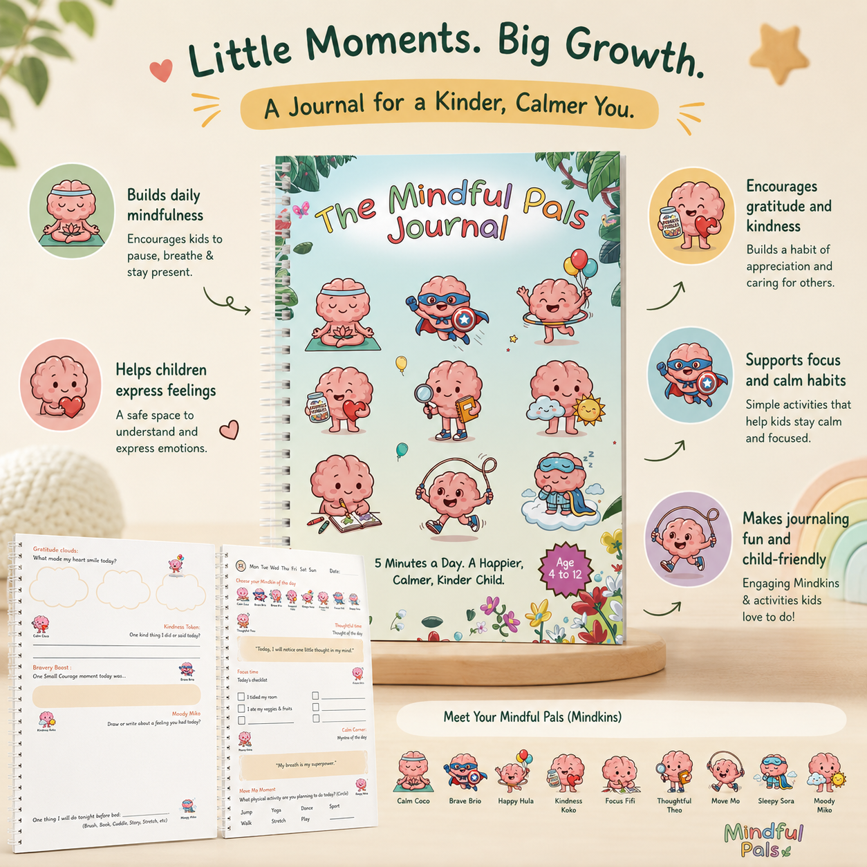 The Mindful Pals Journal - A Playful Mindfulness Journal for Calm, Confident Kids