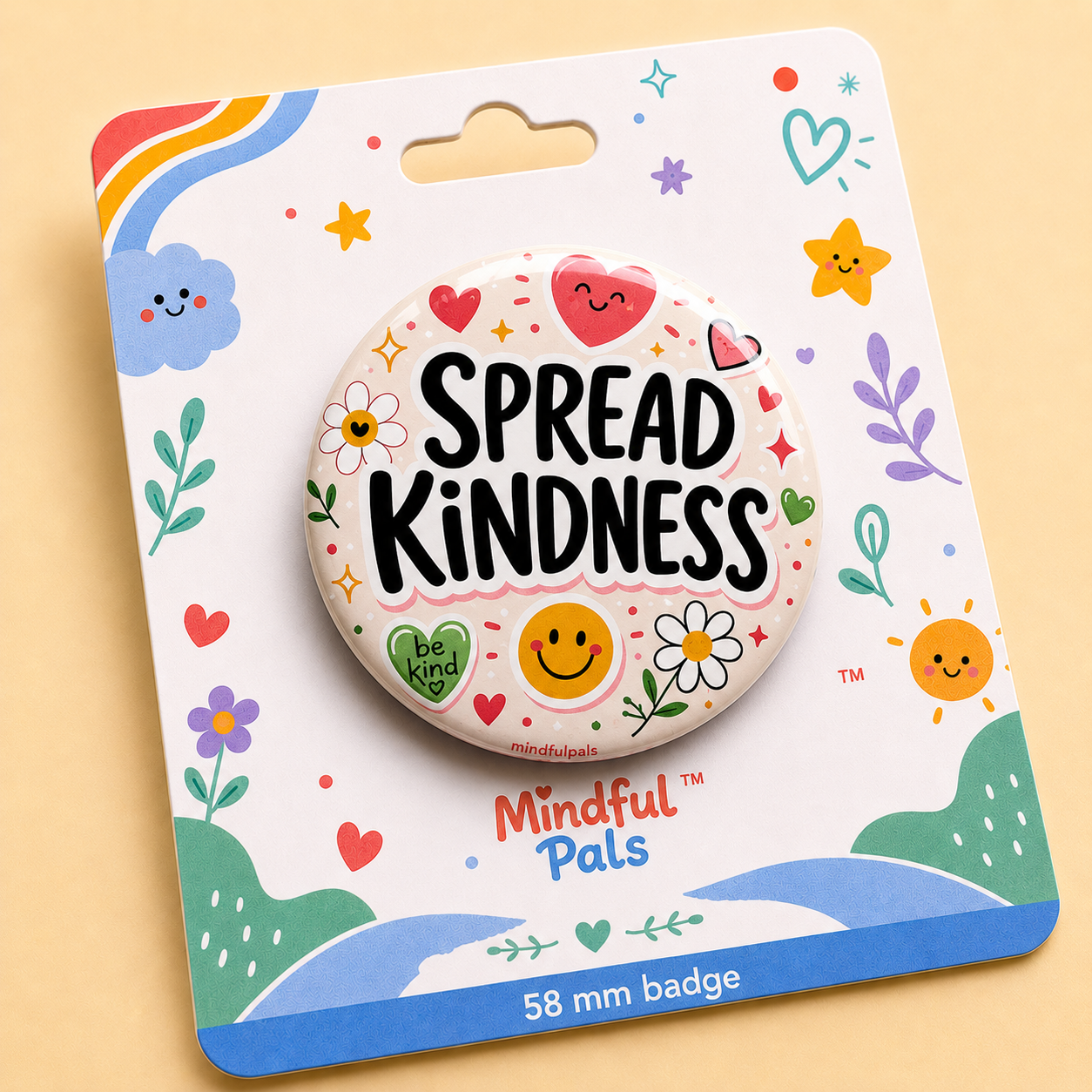 Mindfulpals Badges - 58 mm Quote Badges for Kids