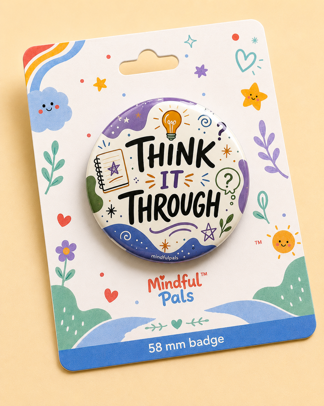 Mindfulpals Badges - 58 mm Quote Badges for Kids