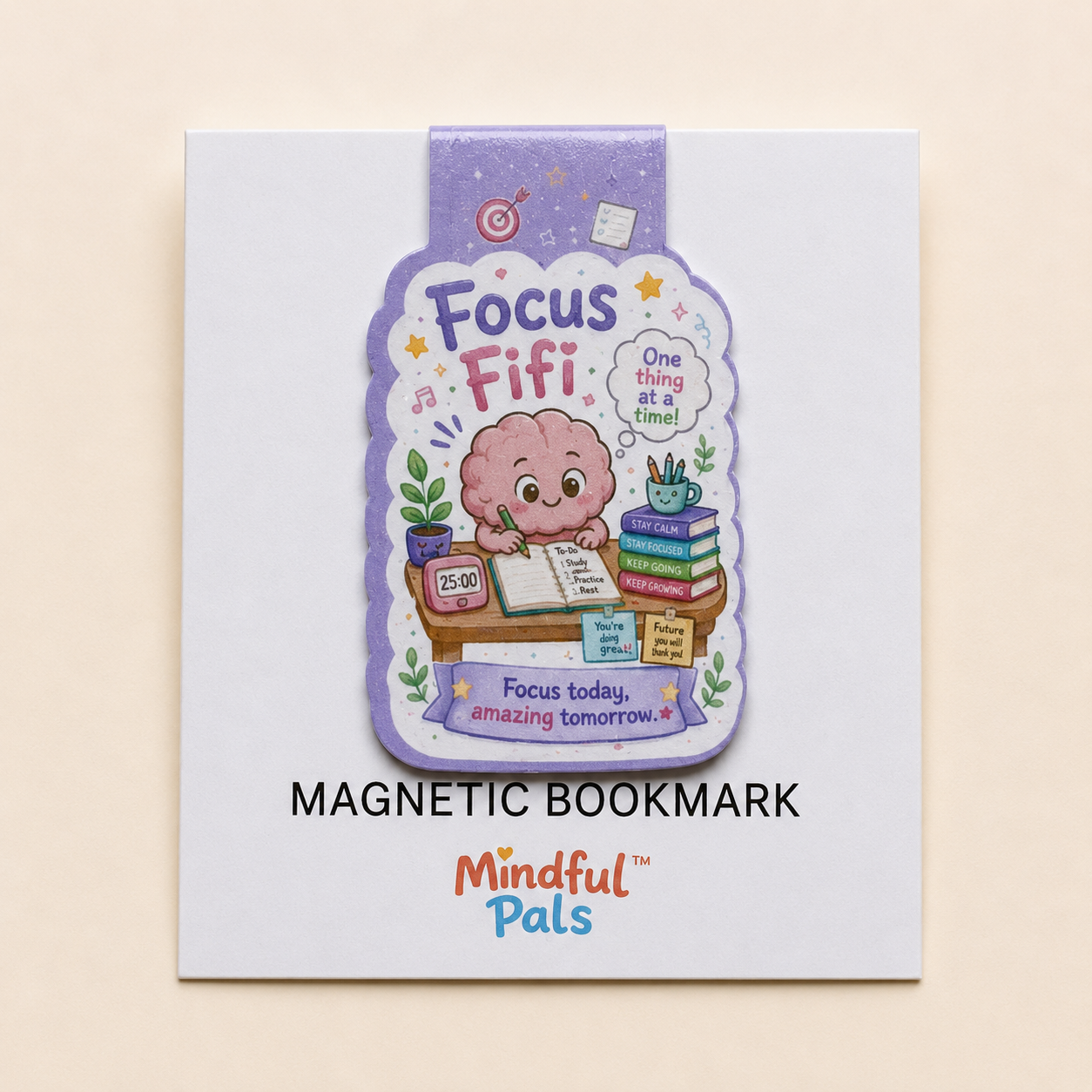 Focus Fifi magnetic bookmark for kids with focus reminder
