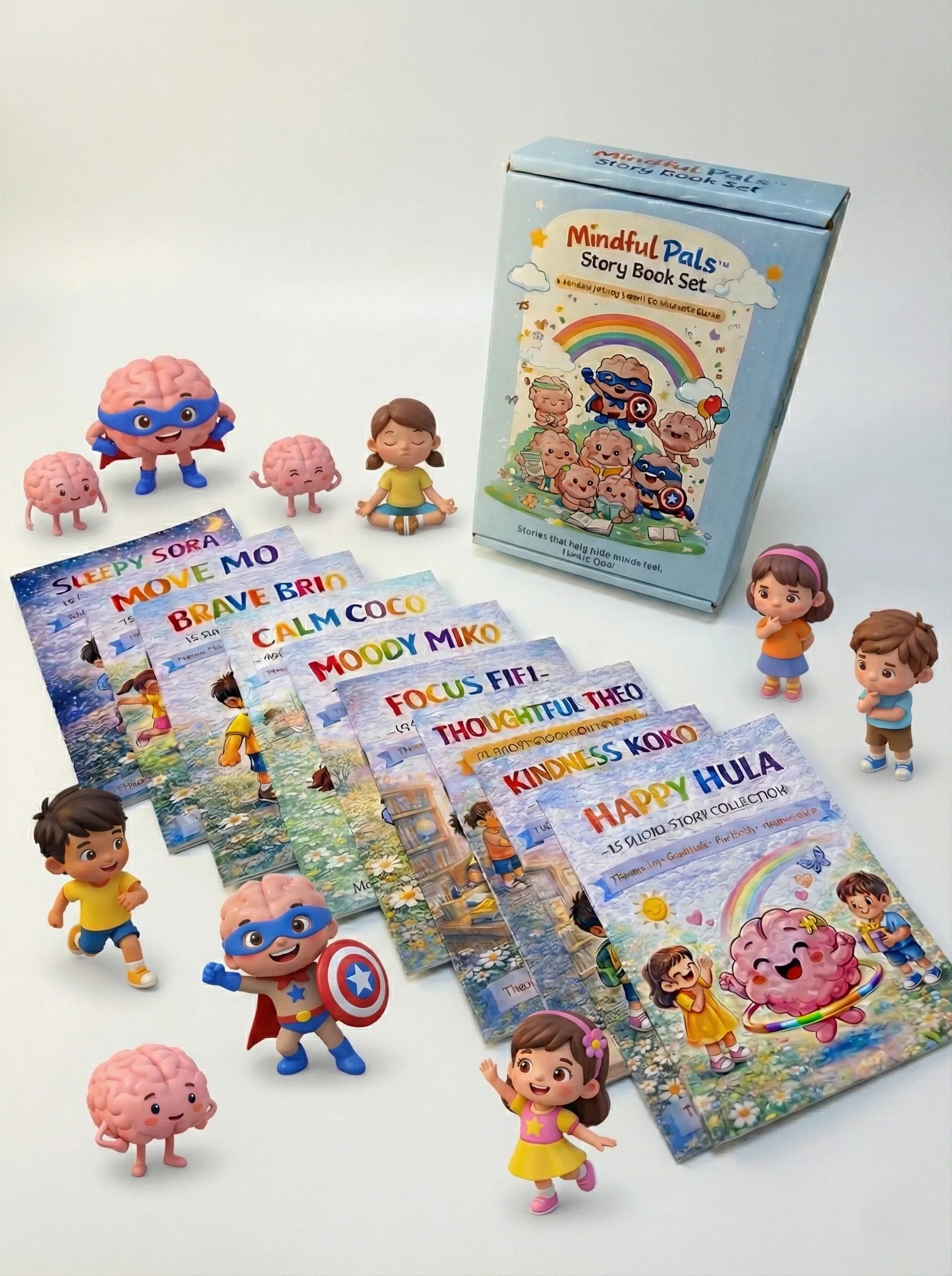 Mindfulpals Story Book Set — 9 Life Skills Books | 135 Illustrated Stories for Emotional Intelligence & Growth (Ages 3–12)