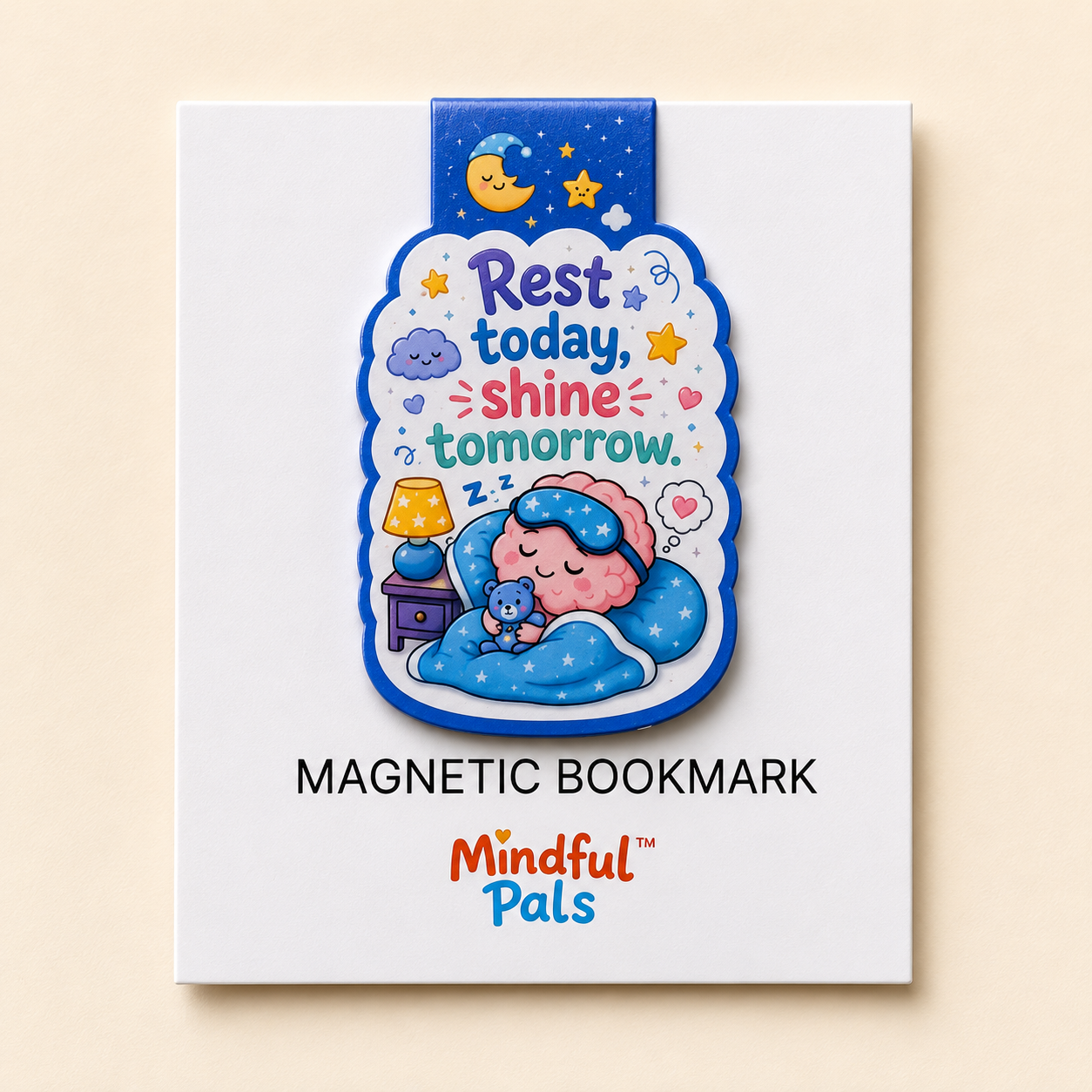 Sleepy Sora Rest Today Shine Tomorrow magnetic bookmark for kids